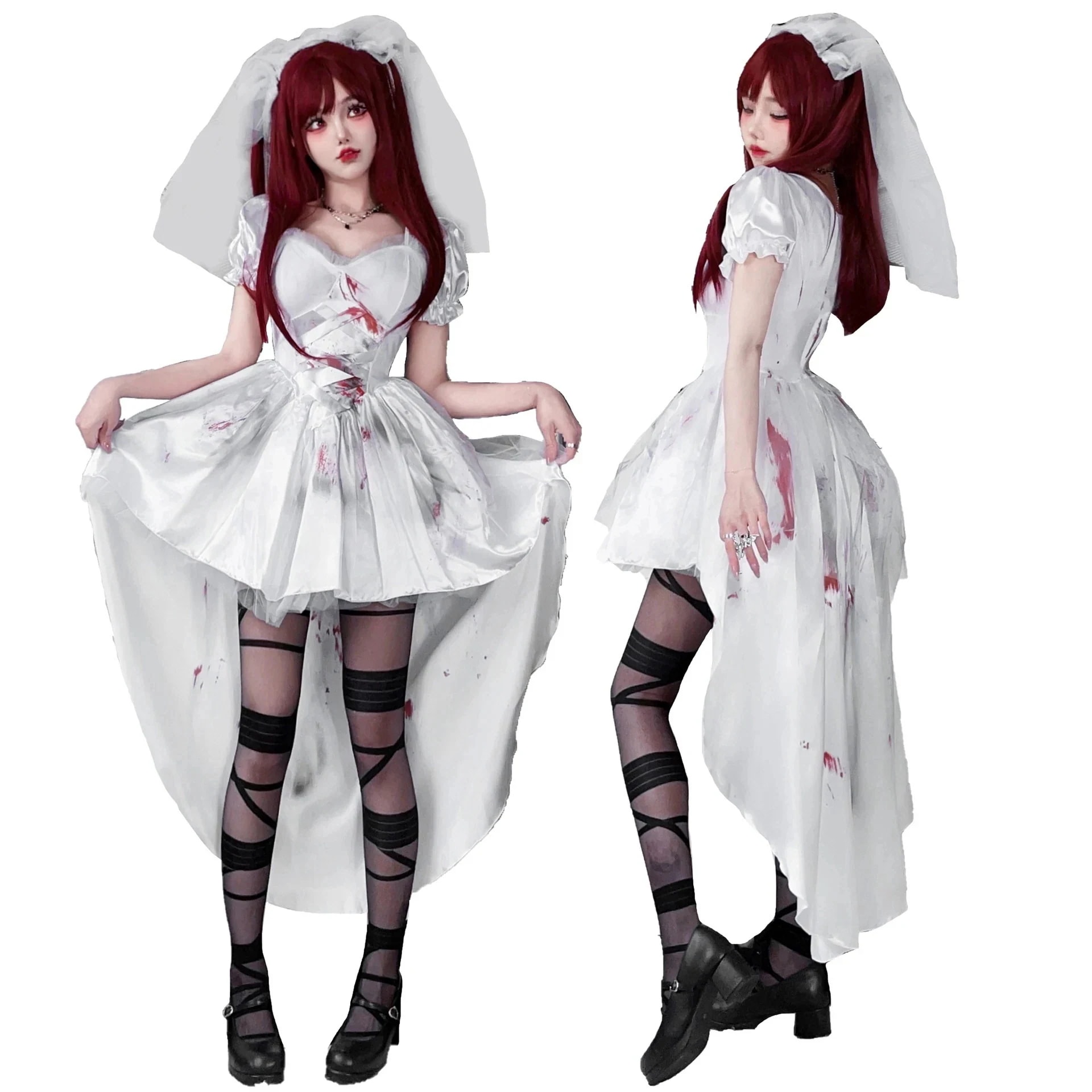 [現品/新品]ダークゴシック 大人用魔女服 燕尾服吸血鬼花嫁 パフォーマンスドレス