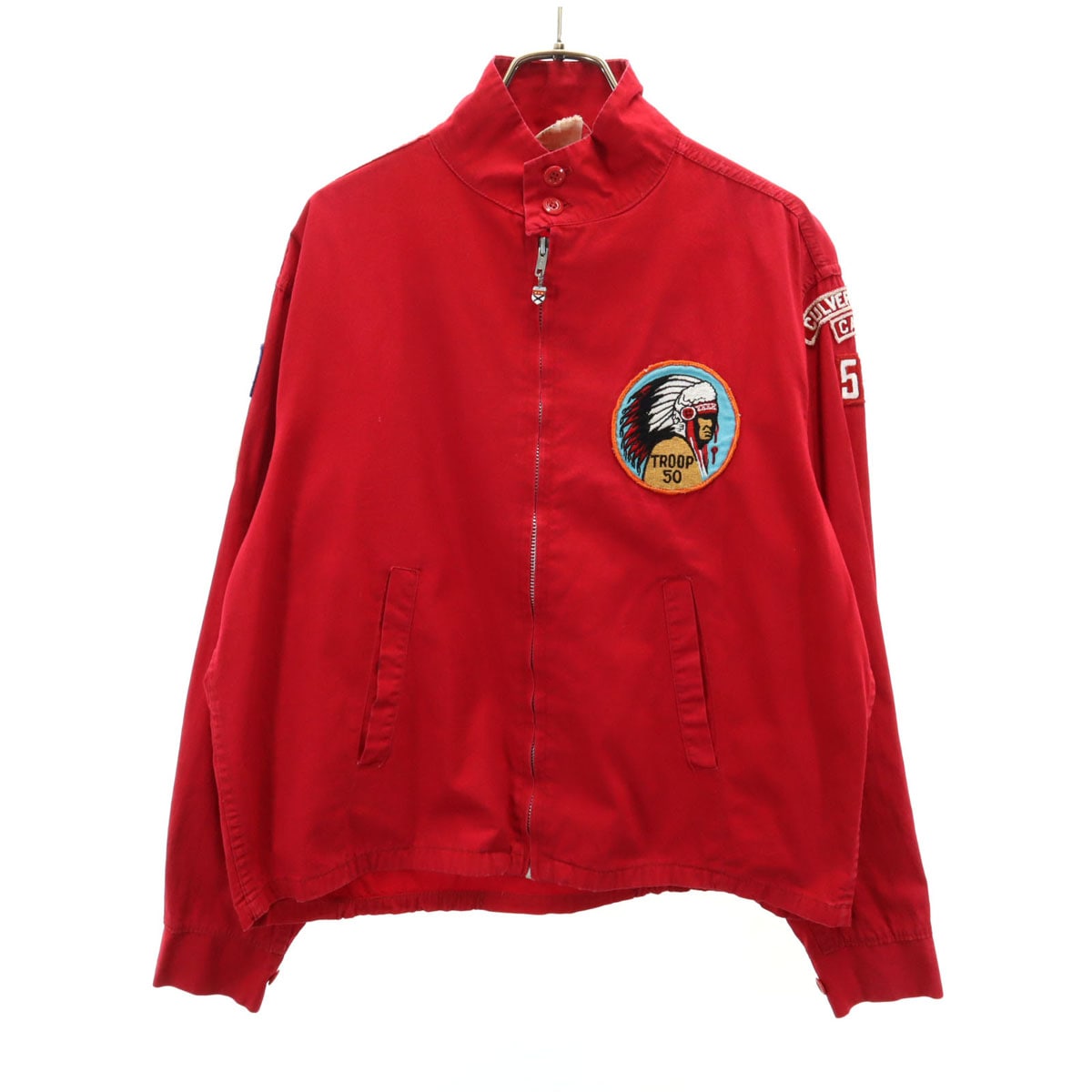 PACIFIC ATHLETIC COMPANY 70s ヴィンテージ 長袖 ブルゾン M レッド メンズ 古着 5,814円