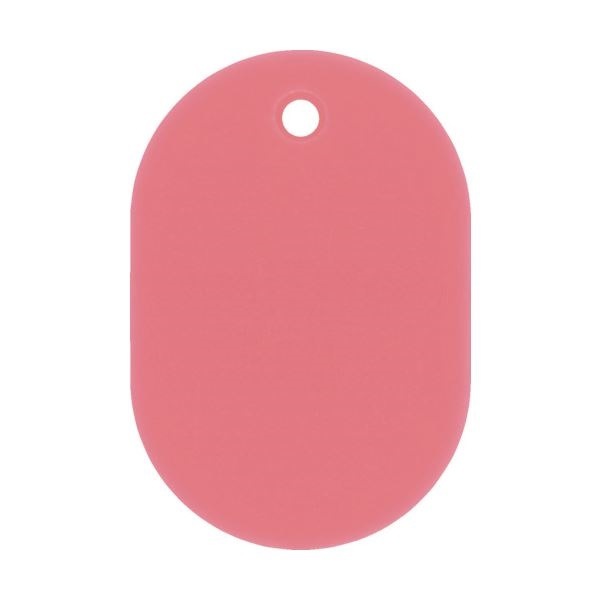 （まとめ） 日本緑十字社 小判札（無地札） ピンク6040mm スチロール樹脂 200026 1枚 50セット 7,653円