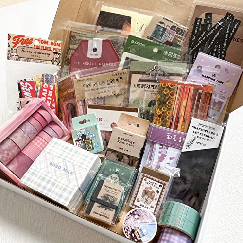 Stela 海外シール コラージュ素材 福袋 大量 シール ペーパー素材 海外文具 ジャンクジャーナル 詰め合わせ スクラップブック