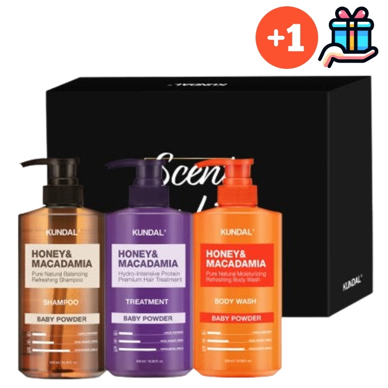[BEST商品2+1セット] ハニーマカダミアシャンプー500ml+トリートメント500ml+ボディローション500ml 計1500ml 大容量ボディケア 韓国人気シャンプートリートメントセット ヘア