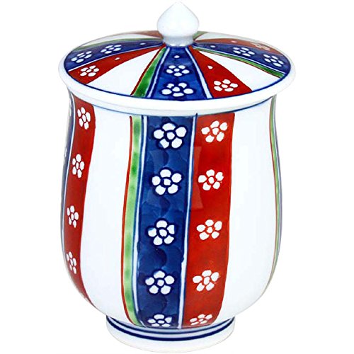 ランチャン(Ranchant) 蓋付湯呑(大) ブルー Φ7.2x11(cm) 元禄梅 有田焼 日本製