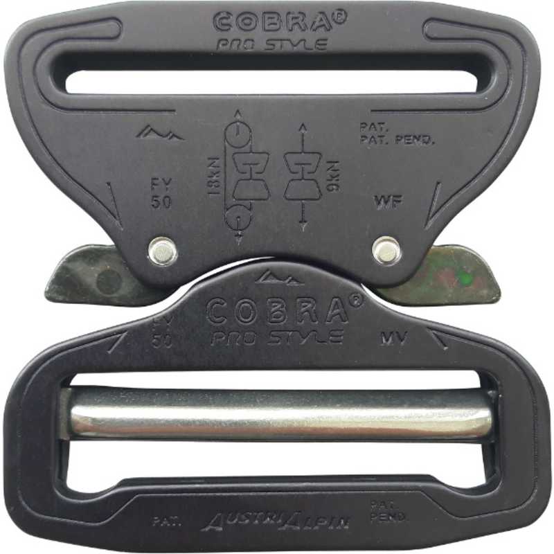 AUSTRIALPIN社　ALPIN COBRA バックル 50MM XLトリガー マットブラック　FY50MVFXBELOX_