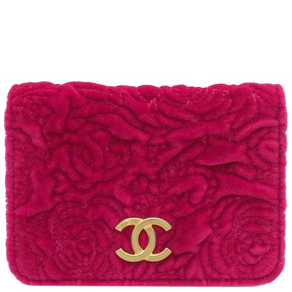 シャネル カメリア チェーンベルト ピンク シルバー CHANEL シャネル ウォレットチェーン 斜め掛けショルダーバッグ
