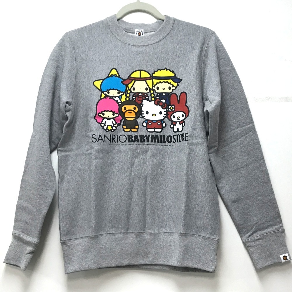 A BATHING APE アベイシングエイプ トレーナー マイロサンリオキャラクターズ BAPE(ベイプ) クルーネック スウェット コットン グレー
