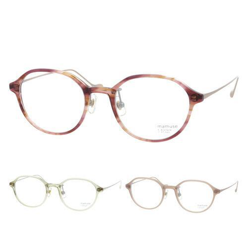 メガネ m-8025 col.OLV/PKBE/PU 47mm 3color 日本製