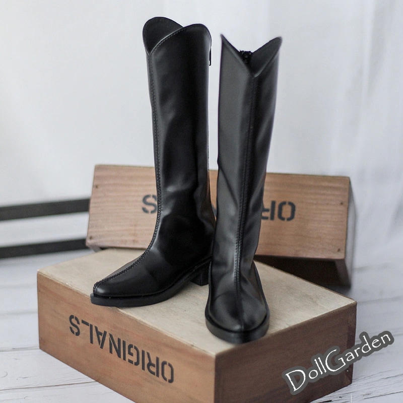 BJD 1/4 70cm級 ドール用靴 ロングブーツ ブラック ホワイト ブラウン 68cm/70cm/ID75/MSDサイズ球体関節人形用シューズ