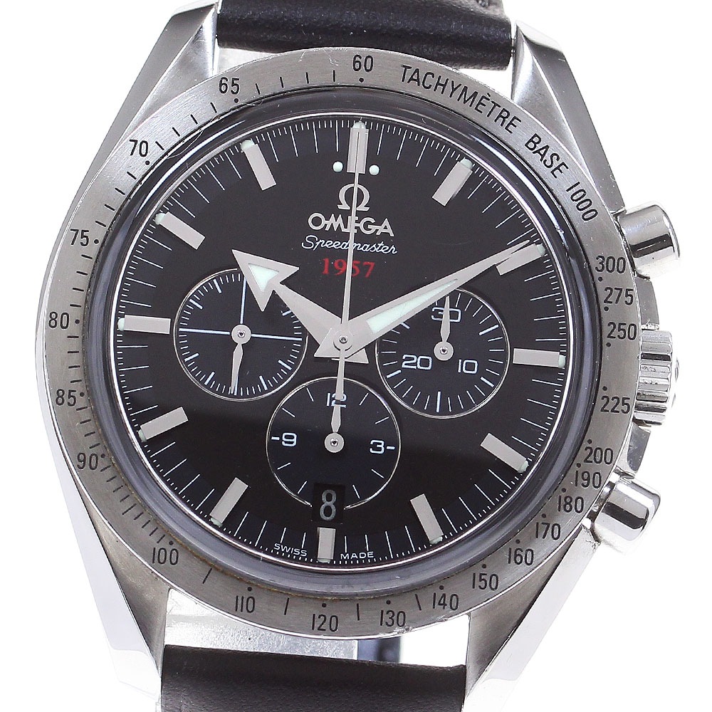 オメガ OMEGA 321.12.42.50.01.001 スピードマスター ブロードアロー クロノグラフ 自動巻き メンズ 箱・保証書付き_863334【中古】