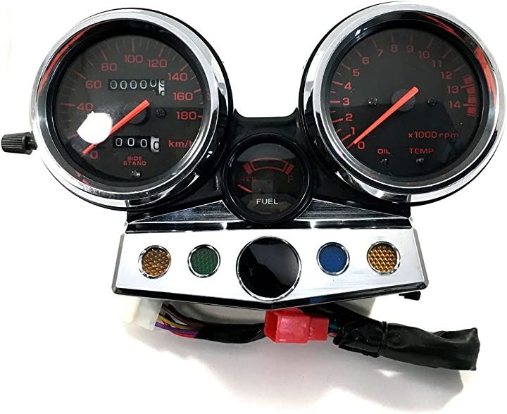 ホンダ CB400SF NC31 メーター ユニット 中期 95年 ～ 98年 カスタム スピードメーター タコメーター レッド 社外品 ブラックxレッド(ブラックxレッド)