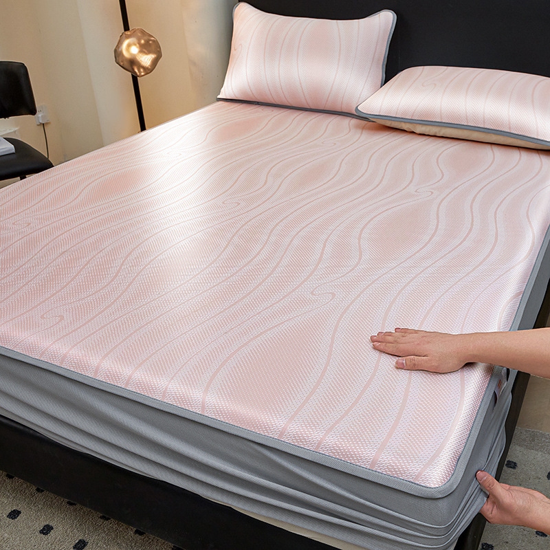 サマーベッドカバーアイスシルククールマットシングルピース2025新しい折りたたみ可能なソフトマットエアコンマットサマークールマットセット 7,284円