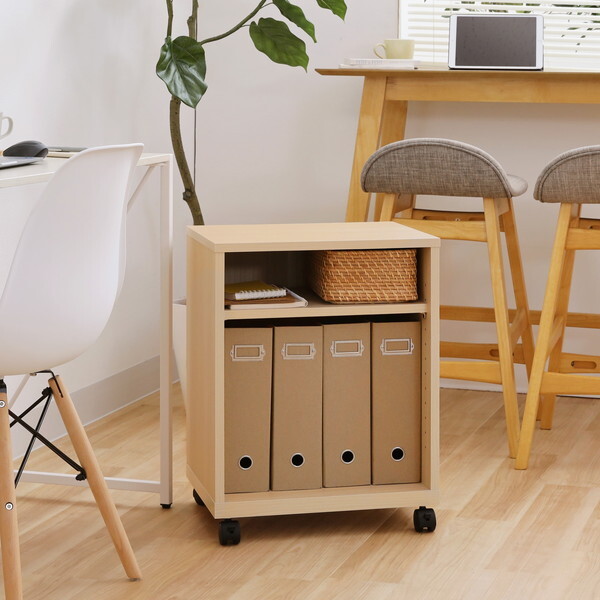 白井産業 ONA-6045W NA 木製オフィスワゴン オフィスコ2 メーカー直送