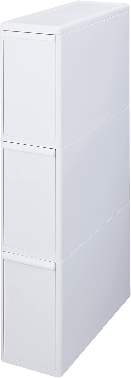 ライクイット (like-it) 分別ゴミ箱 3段 キッチン 隙間 スリム 約幅17×奥行46.5×高さ88.1cm 42L 日本製 分別引出し ステーション スリム3段 ホワイト BS-3