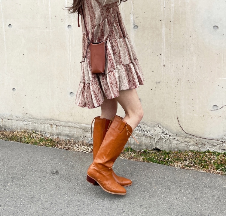 Cherrys Cake 韓国ウェスタンブーツ　ファッション/ブラック