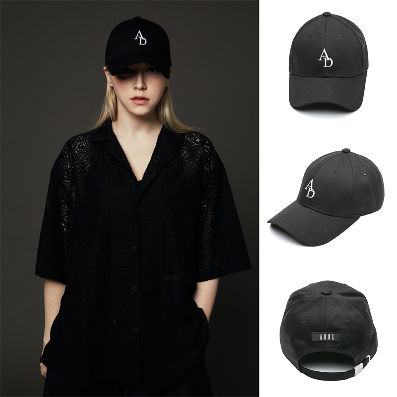 AD 刺繍 BALL CAP BLACK