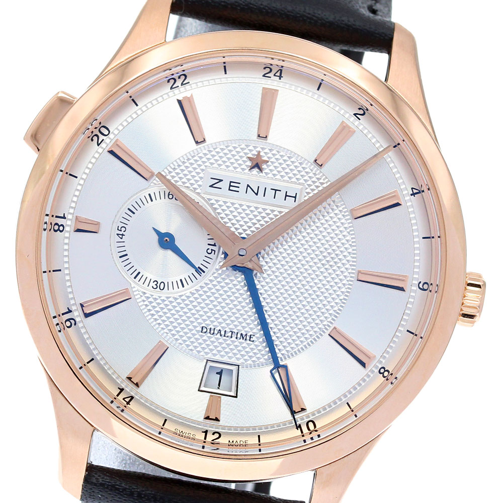 ゼニス ZENITH 18.2130.682/02.C498 エリート キャプテン デュアルタイム K18PG デイト 自動巻き メンズ 良品 箱・保 メーカーOH済_830712【中古】