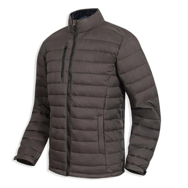 ハイネック縦ジッパー 超軽量パディングジャンパー