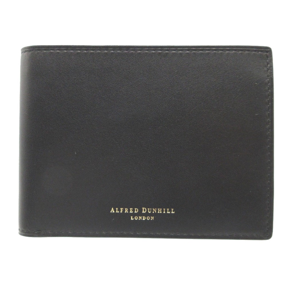 新品同様 札入れ 二つ折り財布 レザー/レザー ブラック 0905【中古】 ユニセックス