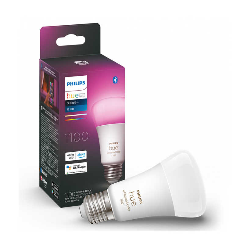 フィリップス　PHILIPS　Philips Hue フルカラー E26 LED電球 75W形相当 ［E26 /一般電球形 /75W相当 /1個 /広配光タイプ］　PH75WC1