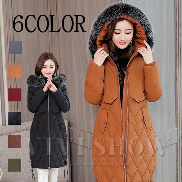 中綿コート レディース 暖かい ロング丈 フード付 アウター オシャレ 5,334円
