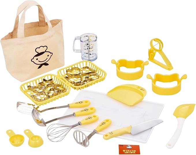 調理器具 14点セット 子供用 製菓 調理ツールセット リトルシェフクラブ 子ども用調理器 調理セット トートバッグ付き 食育 練習 安心 安全 使いやすい 調理 料理 お手伝い