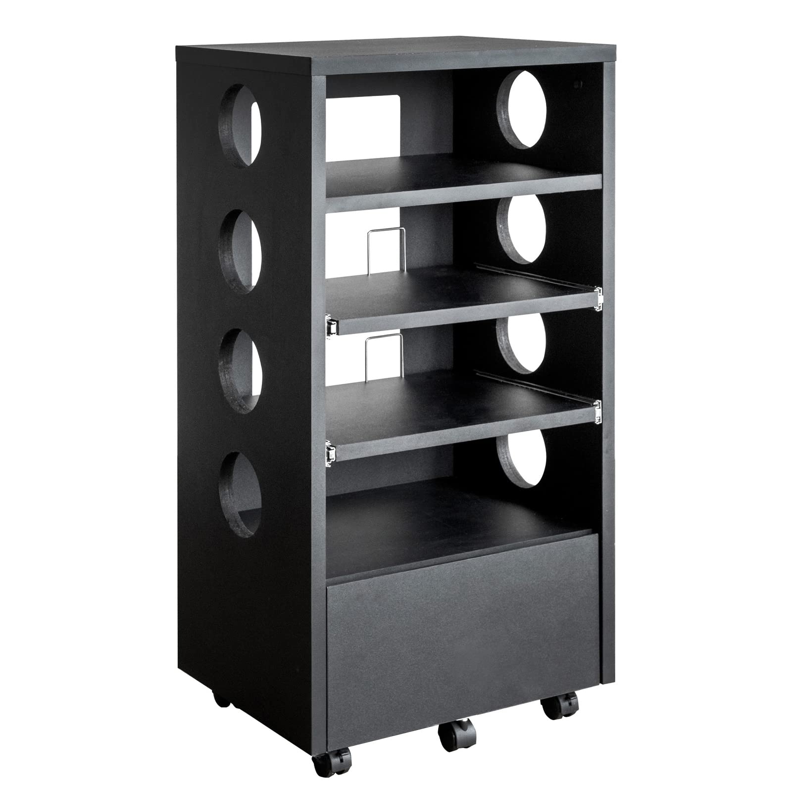 宮武製作所 ゲームラック REGABO(レガボ) PS5対応 幅49×奥38×高さ99.6 ゲーム機やソフトをまとめて収納できる GRK-002 BK ブラック