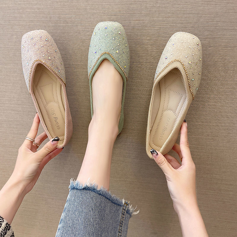 フラットサンダル新しいラインストーンの主要なウェディングドレスの靴とブライダルの結婚式の靴の フラットパンプス スタイルアップ！ヒールパンプス