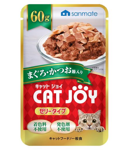 サンメイト CATJOYパウチ まぐろ・かつお節入り ゼリータイプ 60g×96個セット (ケース販売)