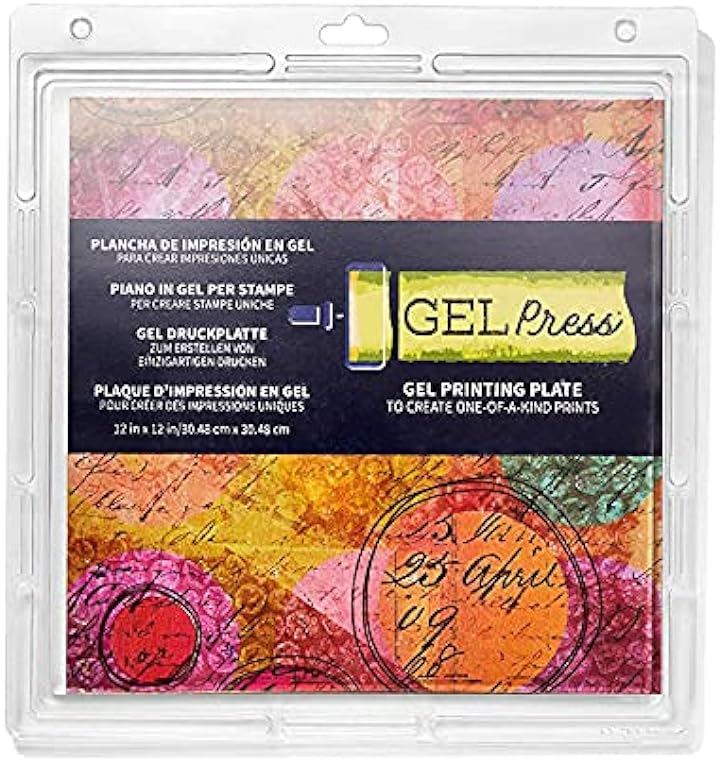 ジェル プリント プリンティングプレート 全米大ヒット 新しい アート 体験ゲルプリント 30.5x30.5cm( 無色透明, 6 - 正方形（大）「30.5x30.5cm」)