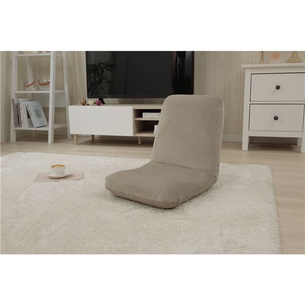 大人かわいい座椅子（ベロア生地） Mサイズ ベージュ