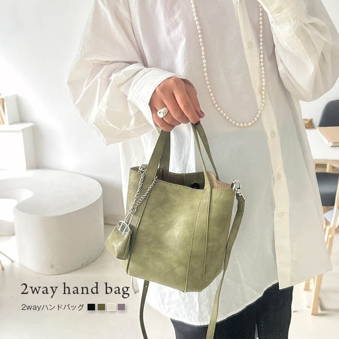 バッグ レディース ハンドバッグ ショルダーバッグ 2way 小さめ ポケット付き 軽い 軽量 レザー カバン かばん 斜め掛け 肩掛け 女性 無地 シンプル 春夏 春バッグ 母の日 トレンド