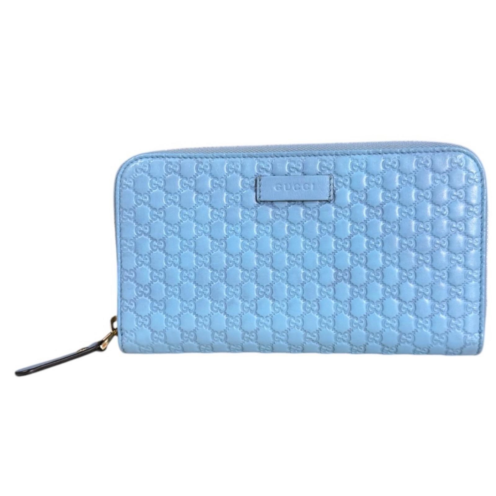 グッチ マイクログッチシマ 長財布 レザー 449391 GUCCI 中古 美品