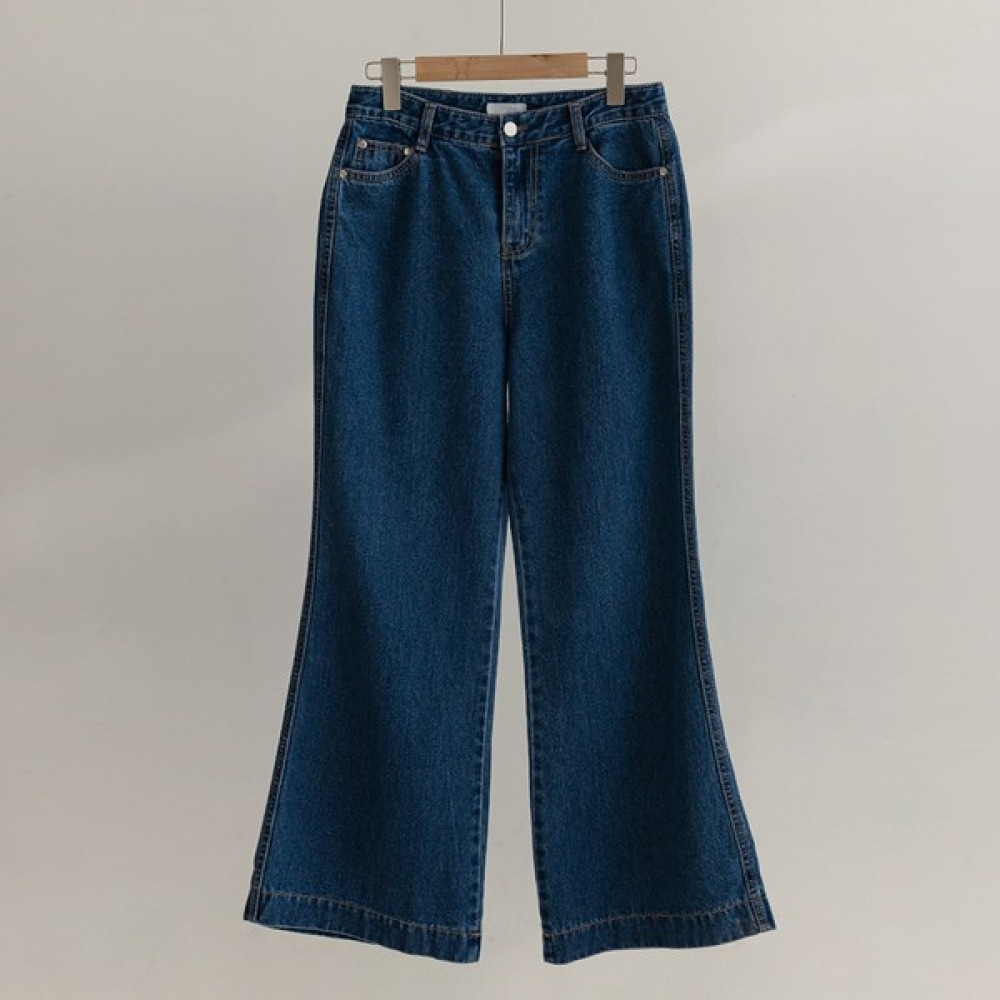 [Elysia] ルードコットンワイドブーツカットパンツ