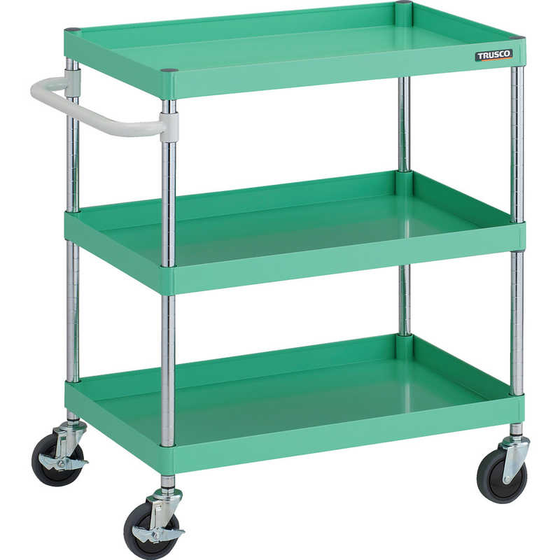 トラスコ中山　フェニックスワゴン抗ウィルスハンドル省音750X500XH8803段YG色　PEW973AYG