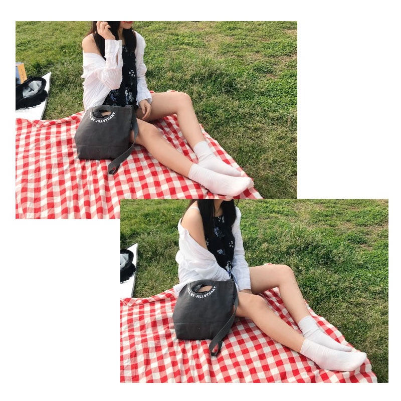 JILLSTUART BLACK CROSS TOTE BAG バッグ エコバッグです ドットバッグ ECO BAG リュック jill