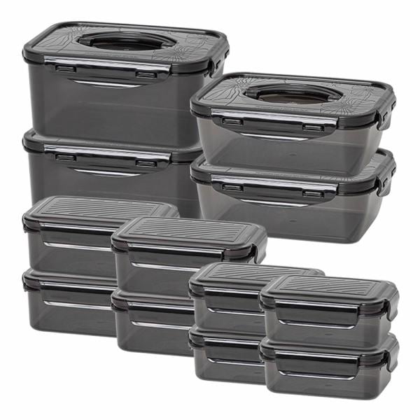 イージーアンドフリー ブラックロック エディション 密閉容器 12種 Cセット(480ml 4p/915ml 4p/1400ml 2p/2000ml 2p)