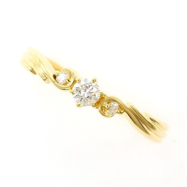 K18 18金 YG リング 指輪 10.5号 ダイヤ 0.10 0.02 ジュエリー 中古 32,370円