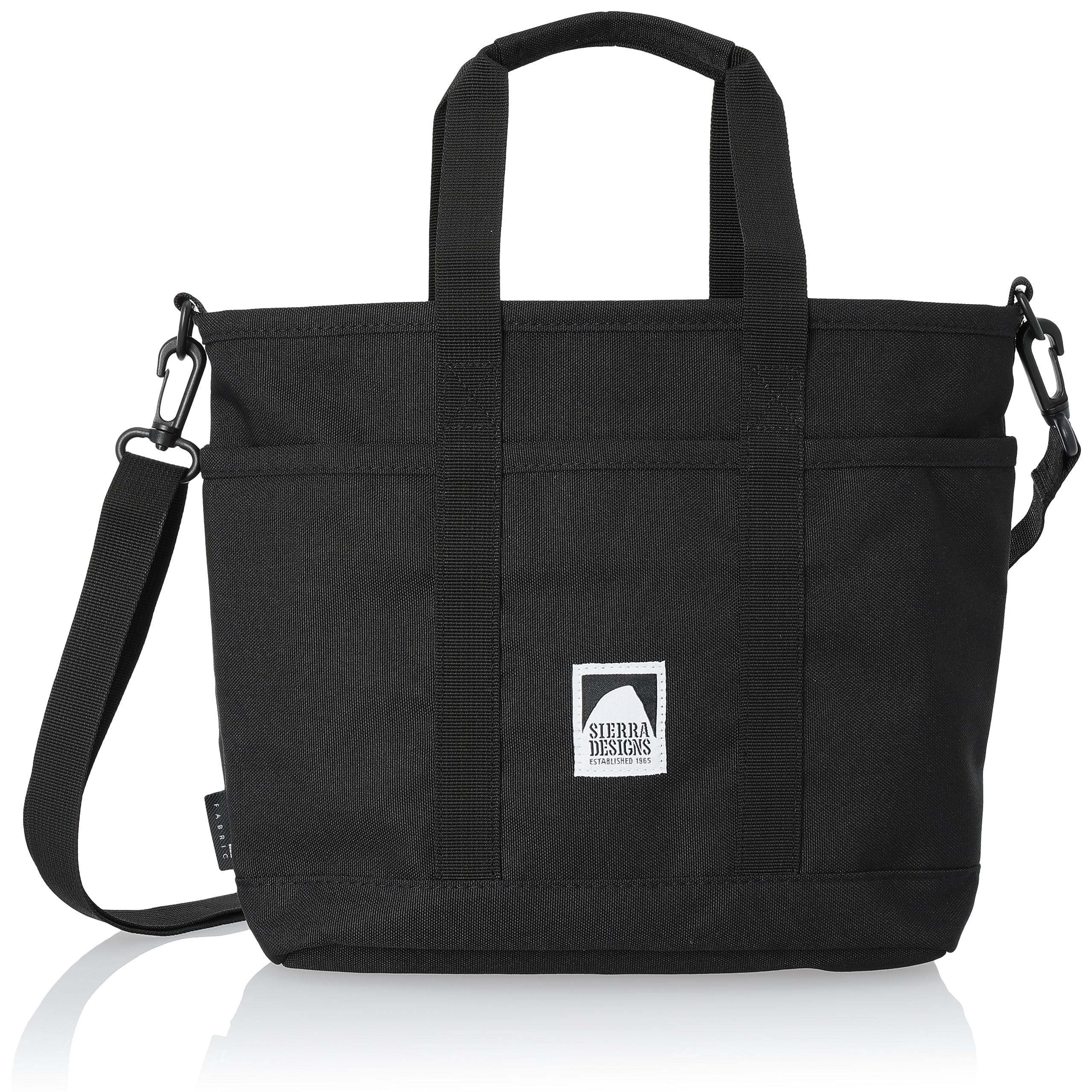 [シエラデザインズ] ショルダーバッグ ミニトート コーデュラ 2WAY ポケット多数 ボトル収納 斜め掛け 型掛け 手提げ ブラック