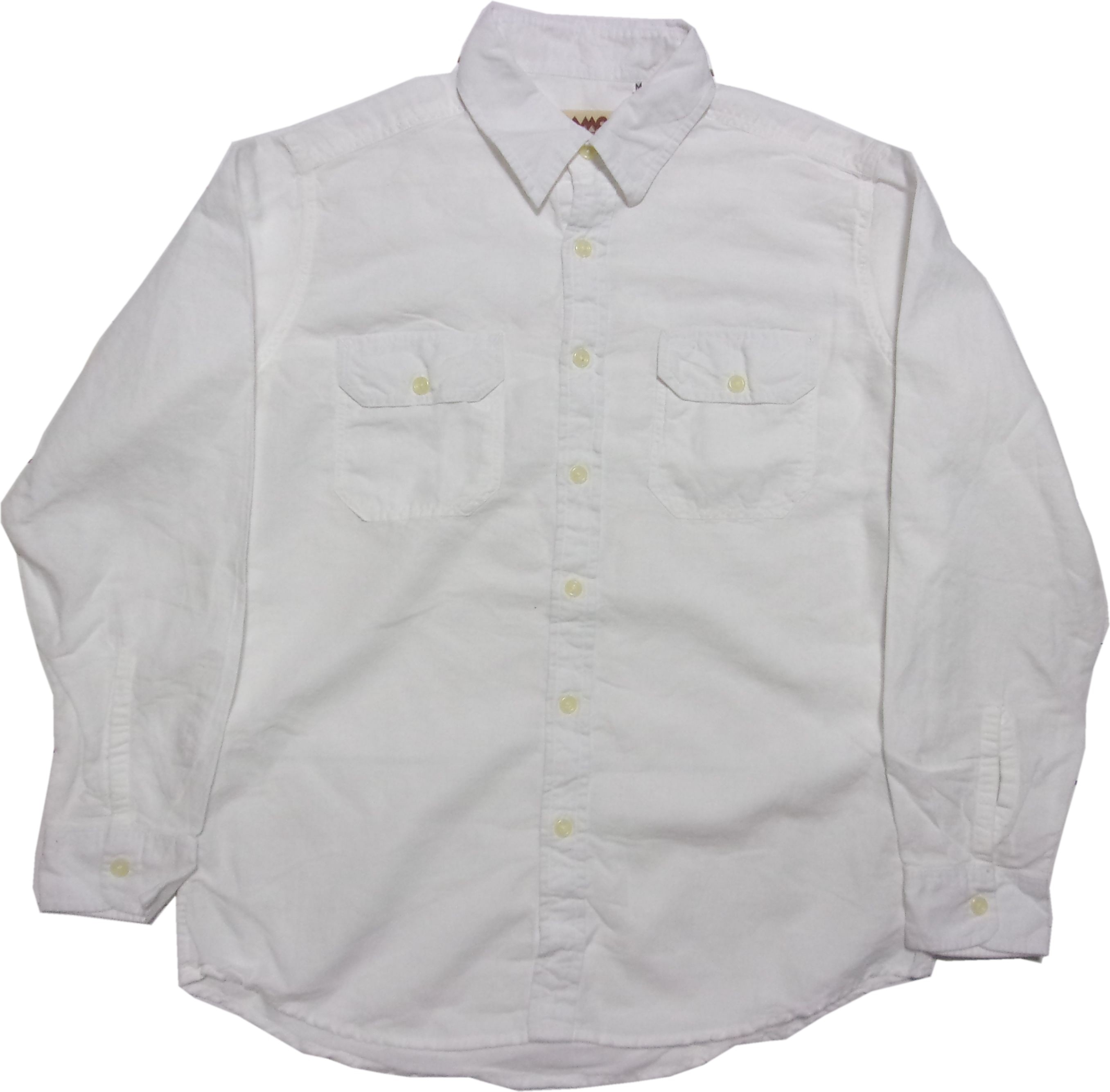 新品即決 長袖 カムコカムコ コットン CC2-050 CAMCO メンズ ホワイト ワークシャツ リネン 長袖シャツ サイズ:XL