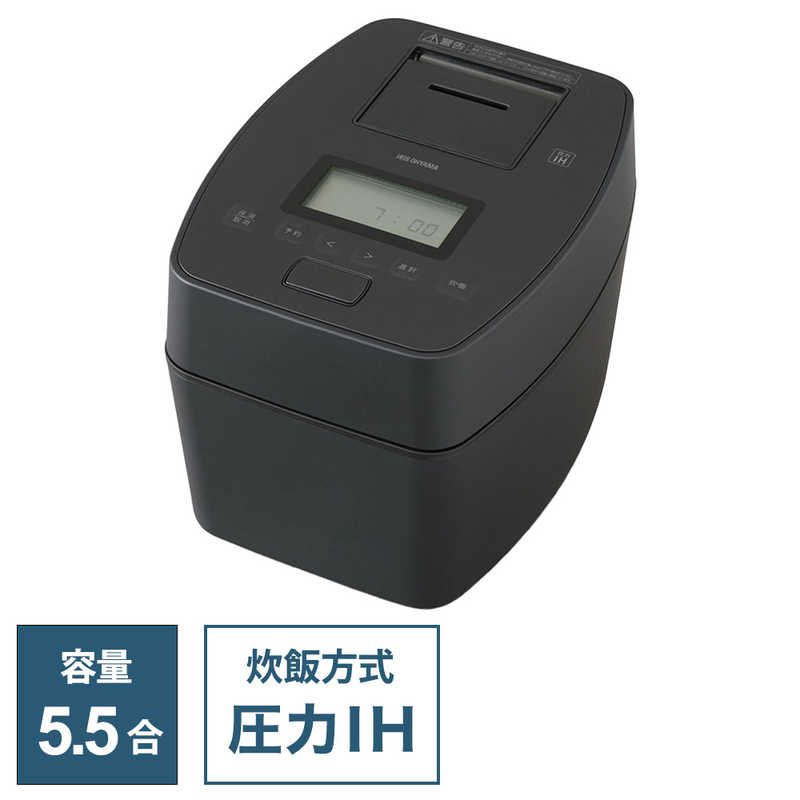 アイリスオーヤマ　IRIS OHYAMA　炊飯器 5.5合 圧力IH ブラック　RC-PGA50-B
