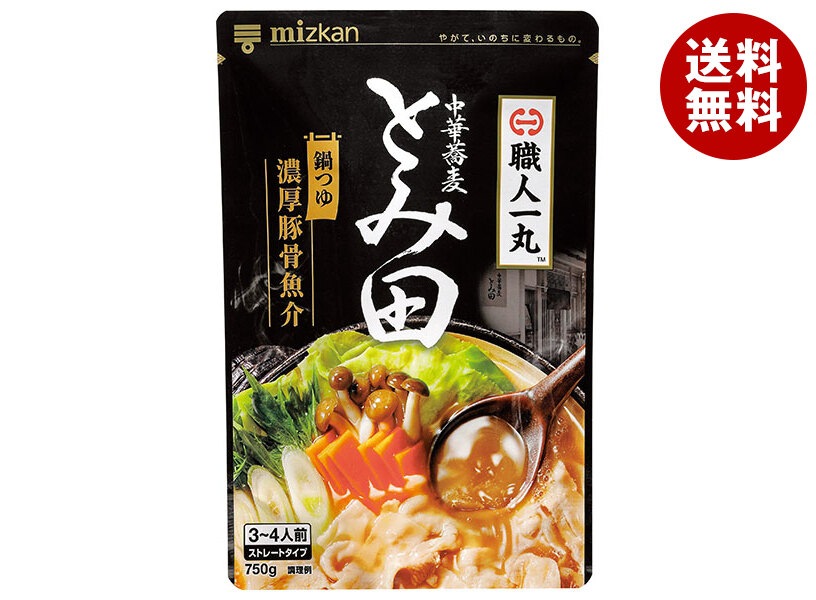ミツカン 中華蕎麦とみ田監修 濃厚豚骨魚介鍋つゆ 750g×12袋入×(2ケース)