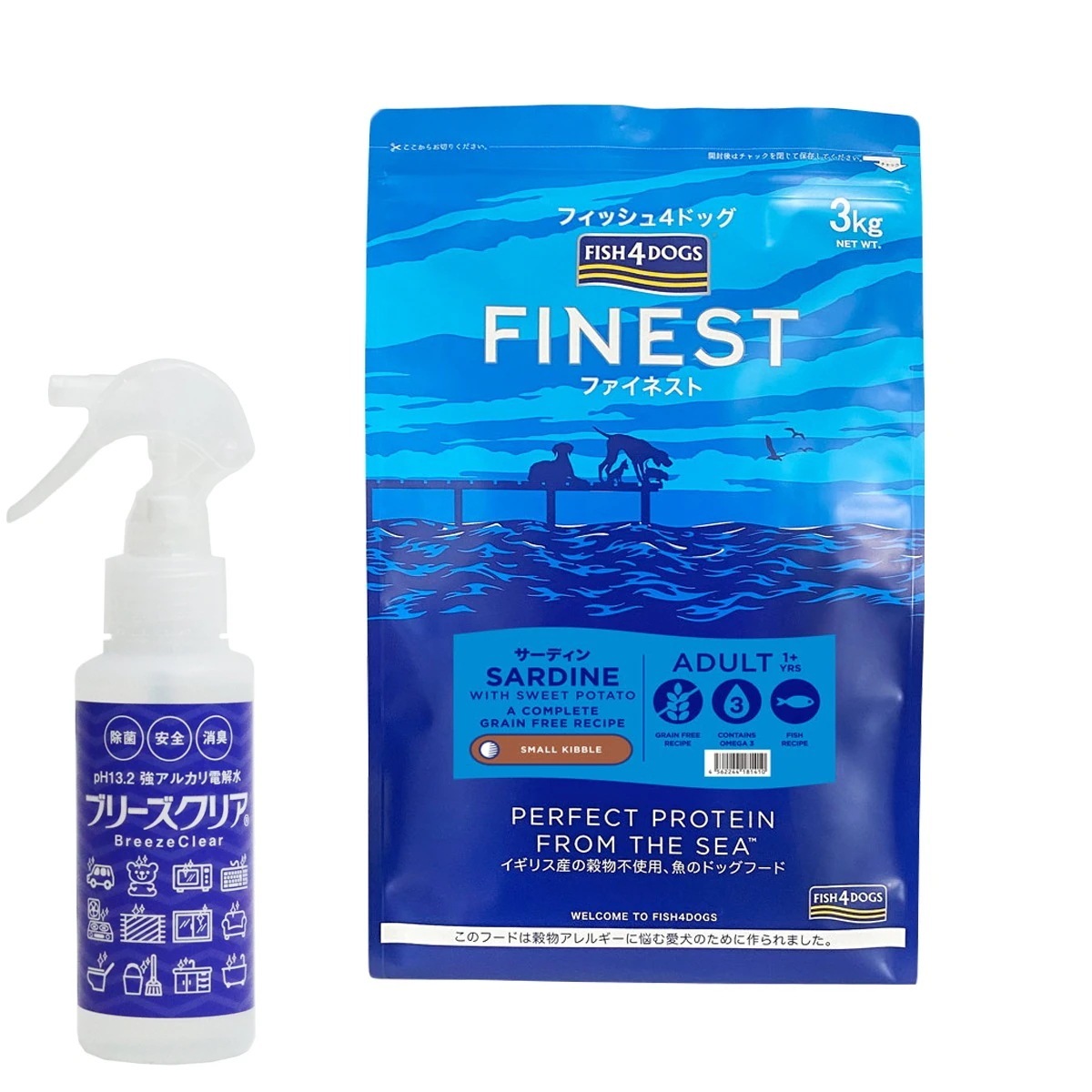 ファイネスト サーディン 小粒 3kg【ph13.2強アルカリ電解水100ml付き】