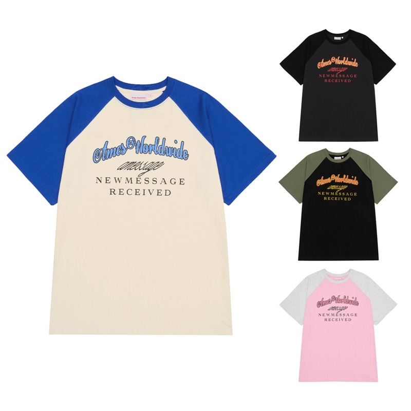 [BOYNEXTDOOR ジェヒョン 着用] TWOTONE RAGLAN TEE 韓国 アイドル 半袖 Tシャツ レディース メンズ 春 夏 大きいサイズ ゆったり