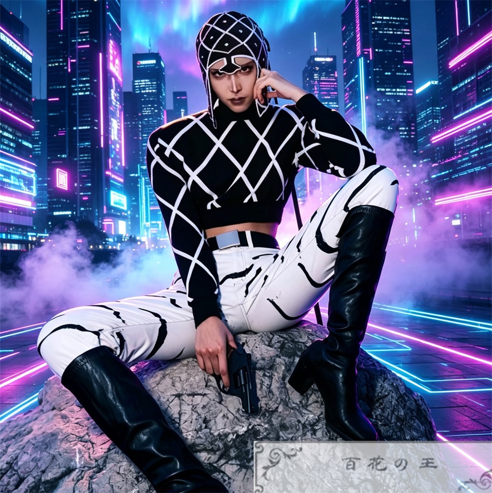 在庫品 ジョジョの奇妙な冒険 Guido Mista グイードミスタ 帽子 ズボン ベルト 帽子 コスプレ衣装 コスチューム ハロウィン 変装 仮装
