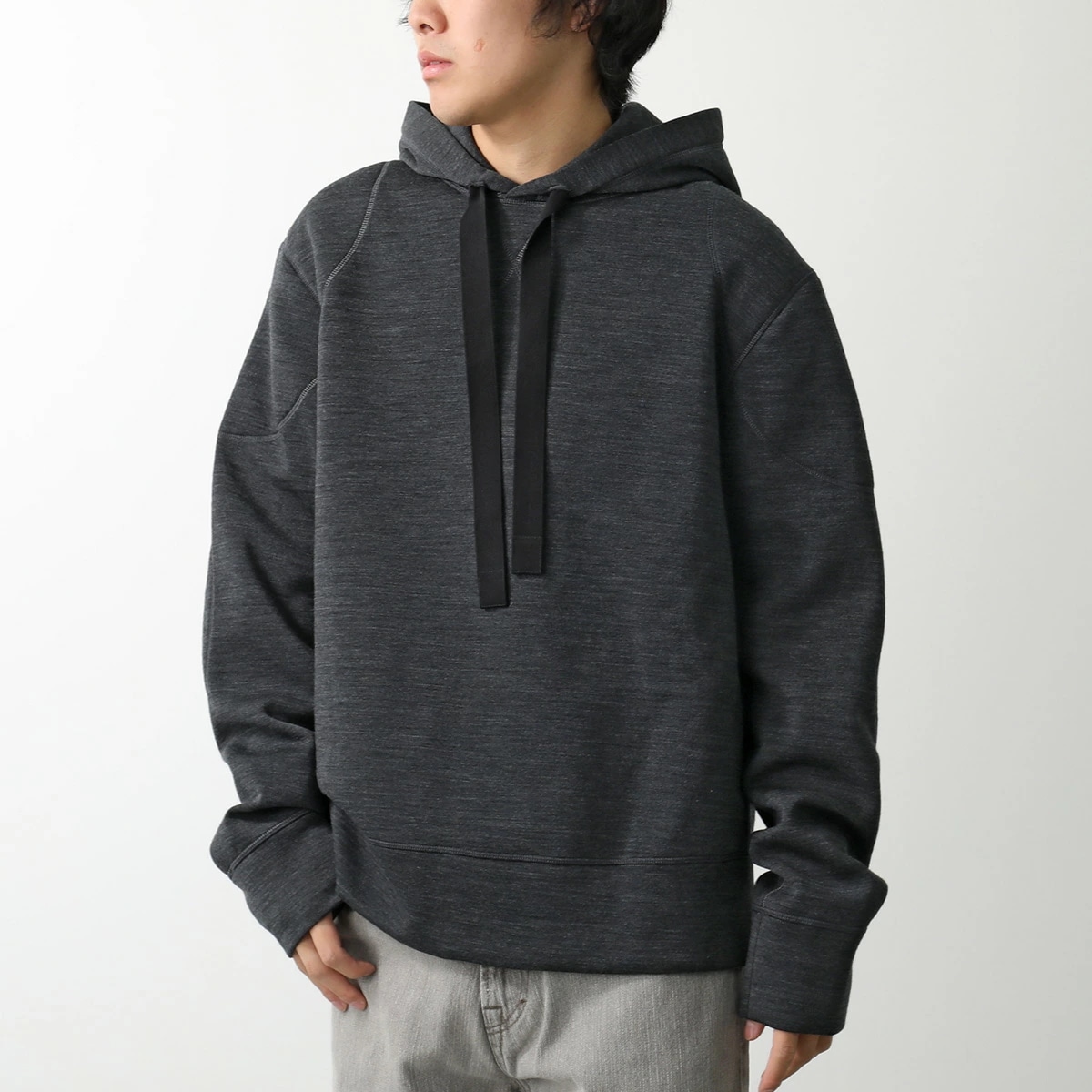 JIL SANDER+ ジルサンダー プラス パーカー J47GU0125 J20214 メンズ 長袖 プルオーバー スウェット 018/CARBON-GREY