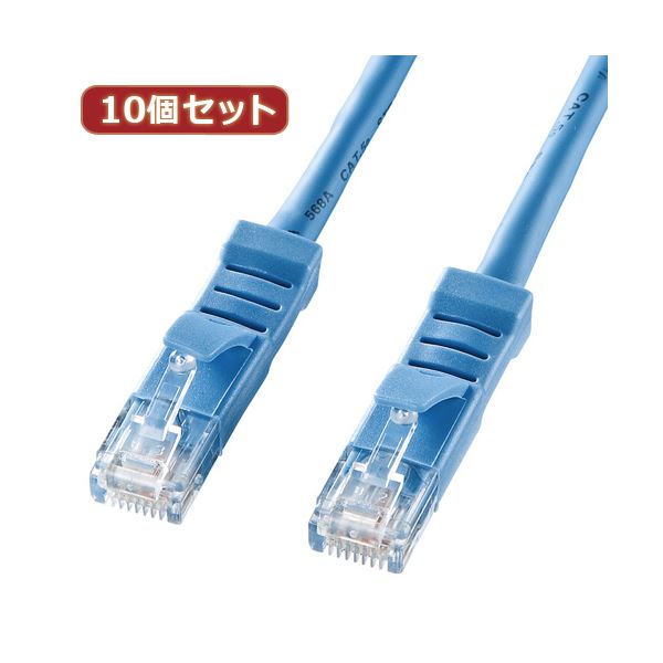 10個セットサンワサプライ L型カテゴリ5eより線LANケーブル KB-T5YL-01LBX10 6,112円