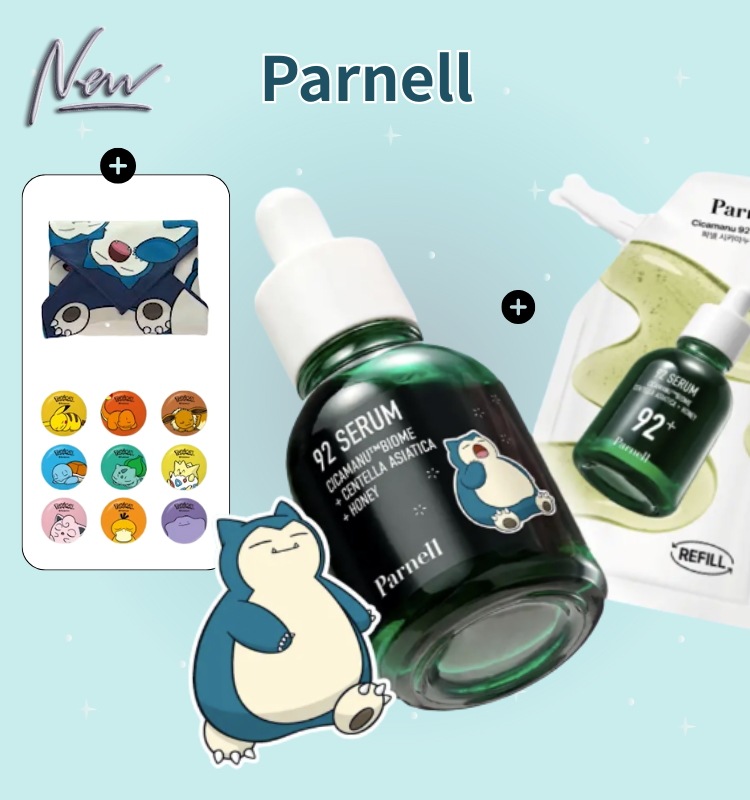 NEW【カビゴンエディション】 シカマヌ 92 セラム 30ml （＋リフィル＋マジックポーチ＋ポケモンバッジ）企画セット/ 韓国単独企画