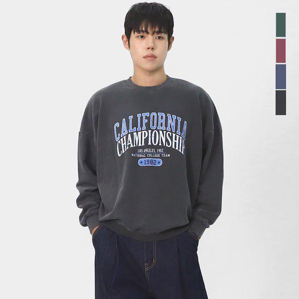 男女共用カリフォルニアチャンピオンシップピグメントオーバーフィットマンツーマンSPT115