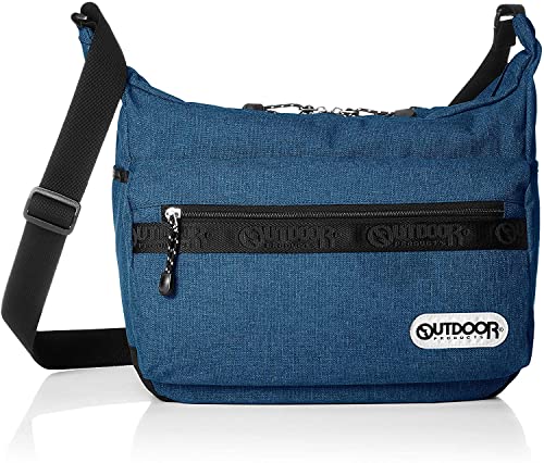 [アウトドアプロダクツ] ショルダーバッグ ロゴテープ ヘザー マザーズバッグ 大容量 16L 杢ネイビー