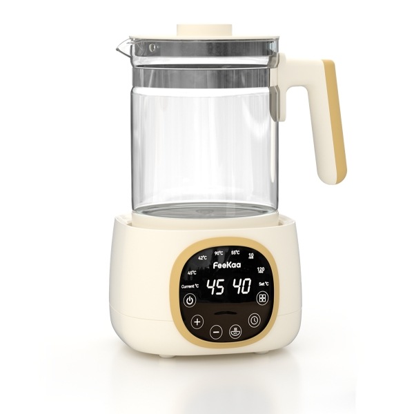 Feekaa 調乳ポット ボトル ウォーマー ミルクウォーマー 保温 大容量 ミルク加熱 電気ポット 授乳用品 赤ちゃん用品 多機能 調乳じょーず ガラス ケトル 1.3L 電気 温度調節 保温