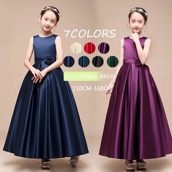 ピアノ発表会 ドレス 中学生 ワンピース ジュニアドレス 七五三 キッズドレス 子供ドレス ブルー ネイビー ブラック グリーン パープル レッド シャンパン シンプル バイオリン ピアノコンクール